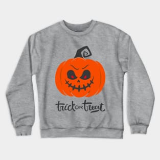 Halloween Scary Evil Pumpkin Funny Pumpkin Head Crewneck Sweatshirt